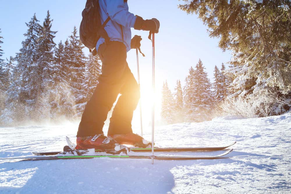 Man Skiing In The Sun Man Skiing In The Sun